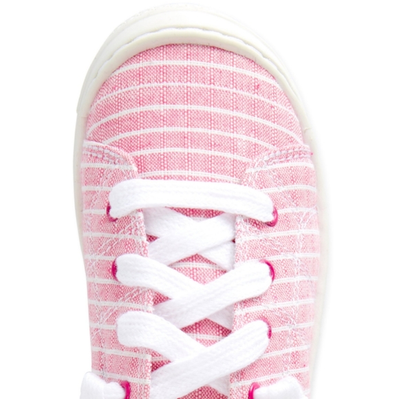 NWT Wonder Nation little girls Pink Stripes Casual Bump Toe Sneakers. Size 1 - Picture 5 of 6